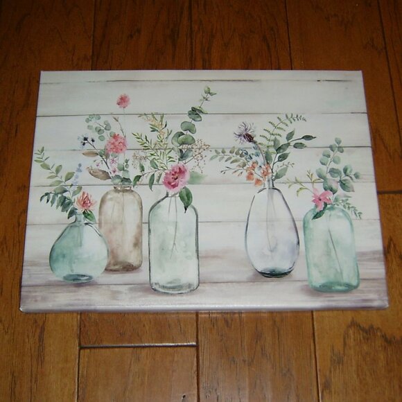Country Floral Canvas Wall Art, 12 x 15.5" - Picture 1 of 3